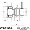 Cifial Techno 35 Wall Stop Valve Dimensions