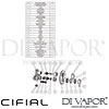 Cifial 32217SY Techno 65 Wall Stop Valve Dimension