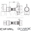 Cifial Techno 251 Left Service Guide Dimensions