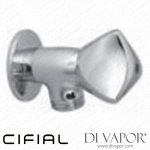 Cifial 32220CP-625 Oliva 1 1/2 Inch x 1/2 Inch Blue Handle Corner Valve with Compression Cartridge Spare Parts