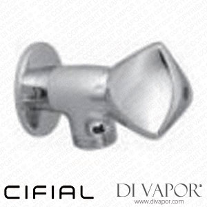 Cifial 32221CP-625 Oliva 1 1/2 Inch x 3/8 Inch Blue Handle Corner Valve with Compression Cartridge Spare Parts