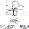 Grohe 32223002 Mixer Spare Diagram