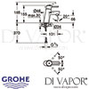 Grohe Concetto Single-Lever Basin Mixer S-Size Tap Dimensions