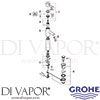 Grohe 32247 Mixer Spare Tech Diagram