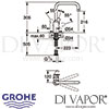 Grohe Eurodisc Cosmopolitan Single-Lever Sink Mixer Dimensions