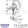 Grohe Eurodisc Cosmopolitan Single-Lever Sink Mixer Kitchen Tap Dimensions