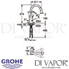 Grohe Zedra Single-Lever Sink Mixer Dimensions