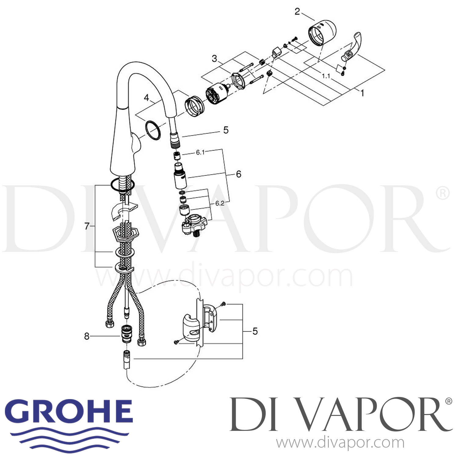 Grohe 32296000 Zedra Tap Spare Parts