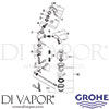 Grohe 32304 Mixer Spare Tech Diagram