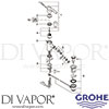 Grohe 32367000 Mixer Spare Tech Diagram