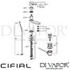 Cifial 32400CL Coule Mono Basin Mixer Tap Dimension
