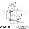 Cifial 32400CL Coule Mono Basin Mixer Tap Dimensions