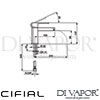 Cifial 32400CUO Cudo Open Mono Basin Mixer Tap Dimensions