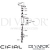 Cifial 32400EM Black Mono Basin Mixer Tap Dimension