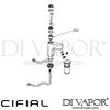 Cifial M3 Joystick Single Lever Washbasin Tap 1F Dimension
