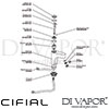 Cifial 32400M10 Techno M10 Mono Basin Mixer Tap Dimension