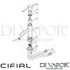 Cifial 32400MI Black Mono Basin Mixer Tap Dimension