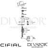 Cifial 32400PCU Cudo Mono Basin Mixer with Pop-Up Waste Dimension