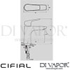 Cifial Style L 20A Single Lever Washbasin Tap Drainer 1F Dimensions