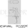 Cifial Style H 20D Single Lever Washbasin Tap Drainer 1F Dimensions