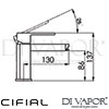 Cifial Cudo Open Monobasin Tap Smoked Spout Dimensions