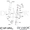 Cifial 32400SQ Quadrado Mono Basin Mixer without Waste Dimension