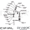 Cifial Techno 465 Single Lever Washbasin Tap 1F Dimension