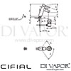 Cifial Techno 465 Single Lever Washbasin Tap 1F Dimensions