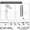 Cifial 32401CUO Cudo Open Tall Mono Basin Mixer Dimension