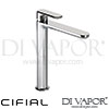 Cifial 32401EM Emmie Chrome Black Tall Mono Basin Mixer Tap Spare Parts