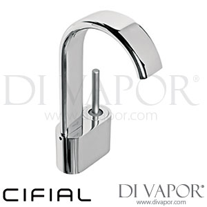 Cifial 32401M0XXXX M3 Single Lever High Spout Joystick Washbasin Tap Sandblasted Anthracite Handle X45 Spare Parts