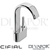 Cifial High Spout Joystick Washbasin Tap Sandblasted Handle X45 Spare Parts
