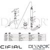 Cifial Style 25 Single Lever High Washbasin Tap 1F Dimension