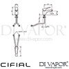 Cifial Optimal Single Lever Washbasin Tap without Click Clac Dimensions