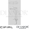 Cifial Style H 20D Single Lever High Washbasin Tap Drainer 1F Dimensions