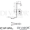 Cifial Techno TH250 Extended Mono Basin Tap Dimensions