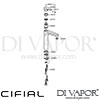 Cifial 32401VV Viva Tall Mono Basin Mixer Dimension