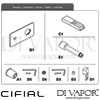Cifial 32402CUO Cudo Open 2 Hole Wall Basin Mixer Tap Dimension