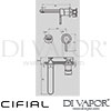 Cifial Style L 20B Single Lever Wall-Mounted Washbasin Tap Drainer 2F Dimensions