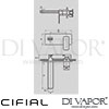 Cifial Style H 20D Single Lever Wall-Mounted Washbasin Tap Drainer 1F Dimensions