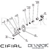 Cifial Techno 2 Hole Wall Basin Mixer Tap Dimension