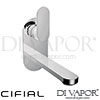 Cifial Techno 2 Hole Wall Basin Mixer Tap Spare Parts