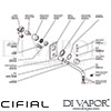 Cifial Techno 465 Wall-Mounted Washbasin Mixer 1F Dimension