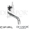 Cifial Techno 465 Wall-Mounted Washbasin Mixer 1F Spare Parts