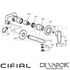 Cifial 32402VV Viva 2h Wall Basin Mixer Tap Dimension