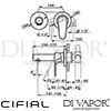 Cifial 32402VV Viva 2h Wall Basin Mixer Tap Dimensions