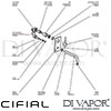 Cifial 32403MI Mini Round 2h Vertical Wall Basin Mixer Tap Dimension