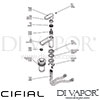 Cifial Techno 251 Single Lever Washbasin 1F Dimension
