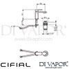 Cifial Techno 251 Single Lever Washbasin 1F Dimensions