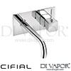 Cifial Mini Square 2H Wall Basin Mixer Tap Spare Parts